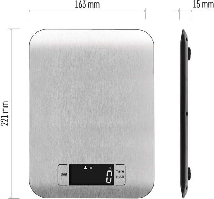 Actual product image Emos Digital kitchen scales EV012, silver