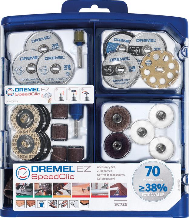 Produktbild Dremel EZ SpeedClic Zubehörset 70 tlg.
