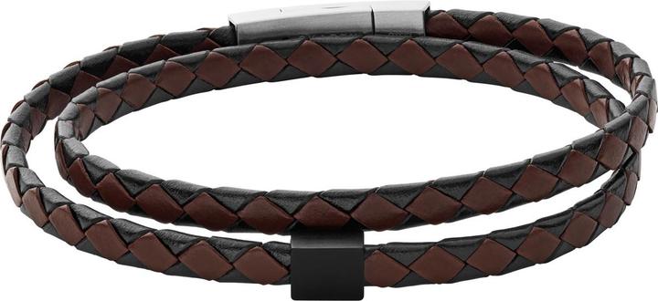 Skagen Bracciale Hulsten (18.50 cm, Acciaio inossidabile, Cuoio)
