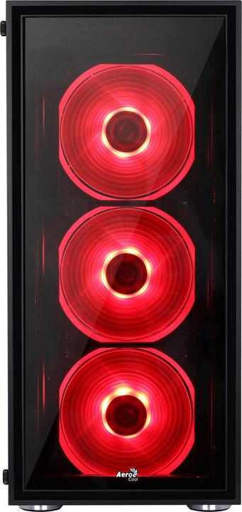 Produktbild AeroCool Quartz Red Midi-Tower - schwarz Window (ATX, mATX, Mini-ITX)