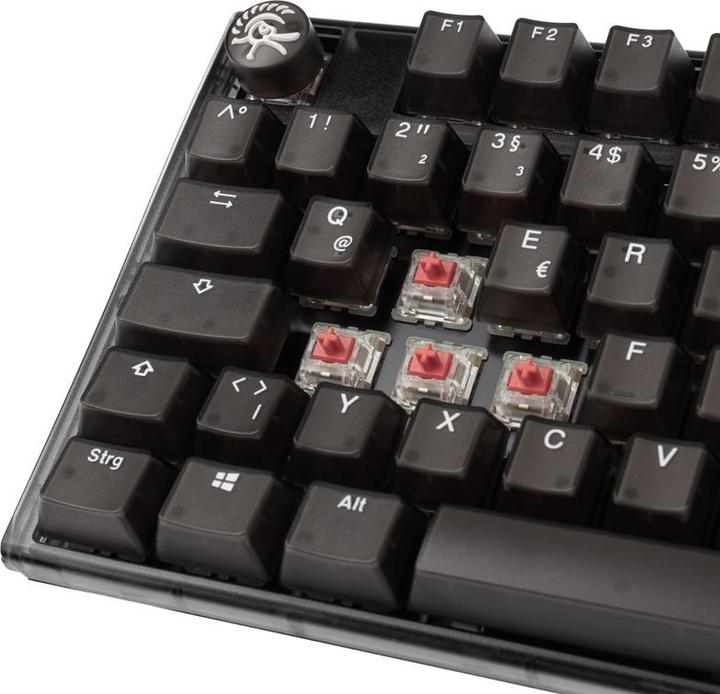 Produktbild Ducky One 3 Aura Black TKL Gaming Tastatur, RGB LED - MX-Silent-Red (DE, Kabelgebunden)