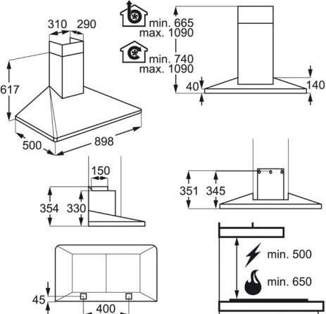 Produktbild Electrolux EFF90462OW (Wandhaube)