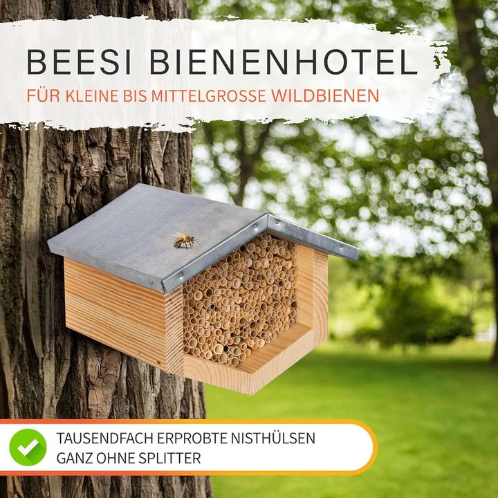Produktbild Beesi Insektenhotel mit Schilfröhrchen für Wildbienen (Wildbienen)
