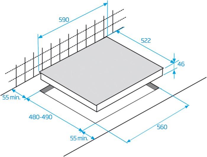 Produktbild Beko HILW64222S Kochfeld Schwarz Integriert Gaskochfeld 4 Zone(n)