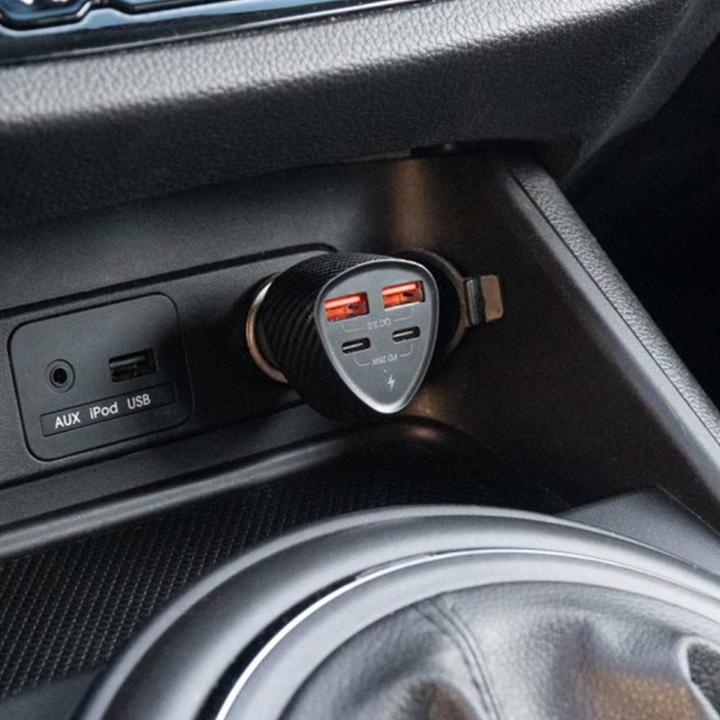 Produktbild Akashi 37W Autoladegerät 2x USB 3.0 + 1x USB-C Power Delivery