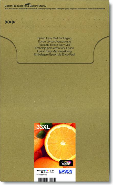 Actual product image Epson Multipack 5-colours 33XL Claria Premium Ink EasyMail (M, FC, Y, C)