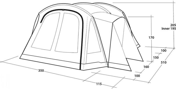Actual product image Outwell Nevada 5 (Tunnel tent, 25.60 kg, 5 persons)