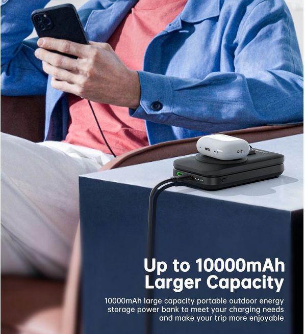 Actual product image Choetech 3in1 Qi2 MagSafe wireless charger and power bank (15 W)