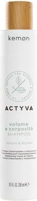 Actual product image Kemon Actyva Volume and Body Shampoo for Fine Hair with Flaxseed 250ml (Liquid shampoo)