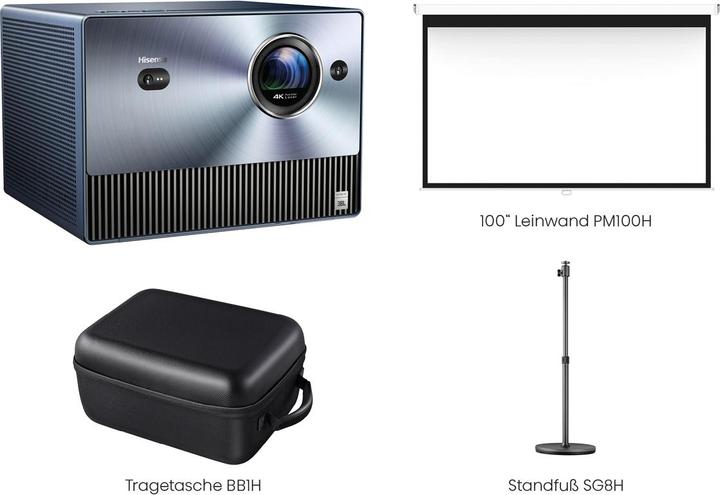 Image du produit Hisense Laser TV Bundle C1 UHD, 1600 lumens (DHU, 1600 lm, 1.2:1)