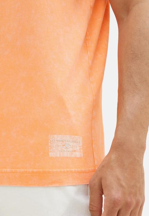 Produktbild Tom Tailor T-Shirt Kurzarmshirt mit Henley-Ausschnitt und ausgewaschener Optik (XL)