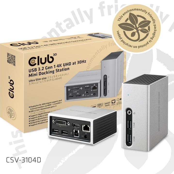 Produktbild Club 3D Csv-3104d (USB-B, 9 Ports)
