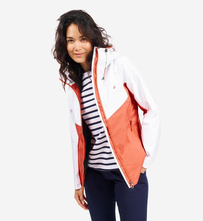 Immagine prodotto Tribord Women’s sailing waterproof jacket - Sailing 100 white orange (L)