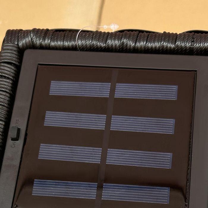 Immagine prodotto Swisshandel24 Luce solare, Lampada solare in rattan, Luce da sentiero impermeabile con sensore di luce, Luce da (15 lm, IP44)