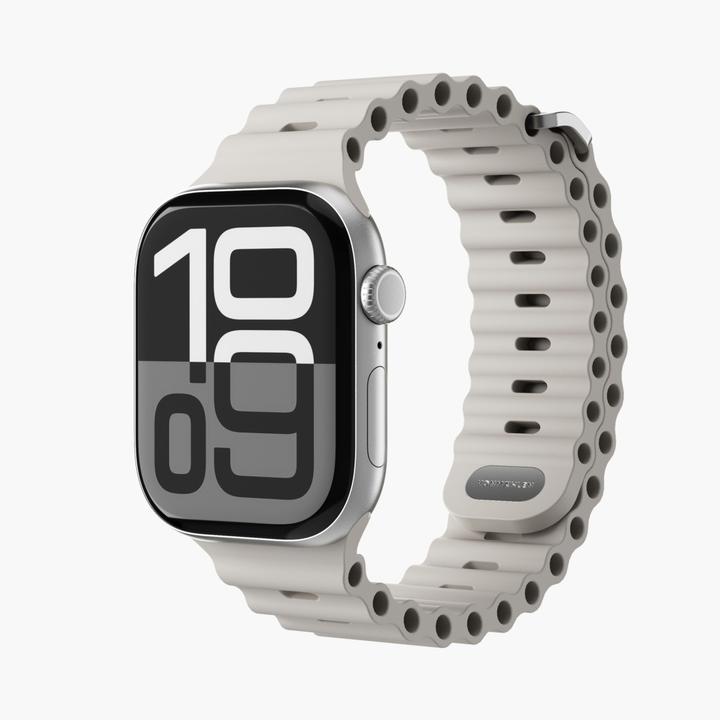 Produktbild Vonmählen Wave-Armband 2 für Apple Watch 38 40 41 mm beige (Recyceltes Silikon)