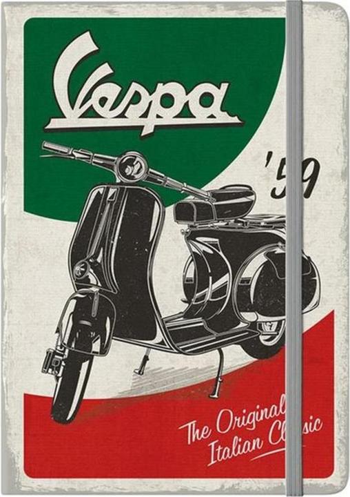 Image du produit Nostalgic-Art Merchandising Carnet de notes Vespa A5, Dot, Multicolore (A5, À rayures, Couverture rigide)