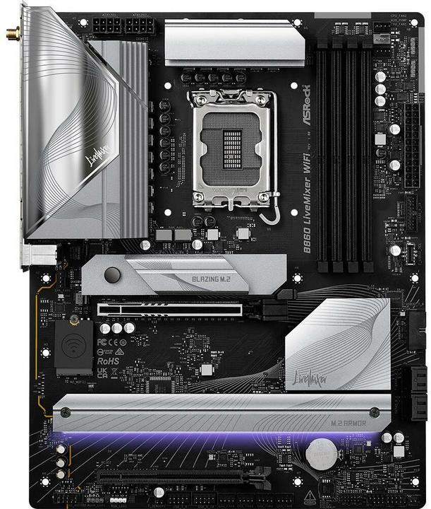 Actual product image AsRock B860 LiveMixer WiFi DDR5 Intel S retail (LGA 1851, Intel B860, ATX)