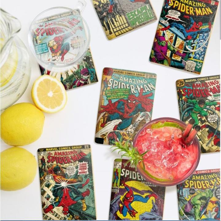 Produktbild Paladone Products Marvel - Spider-Man - Ensemble de 8 sous-verres couverture de comics (8 x, Glasuntersetzer)