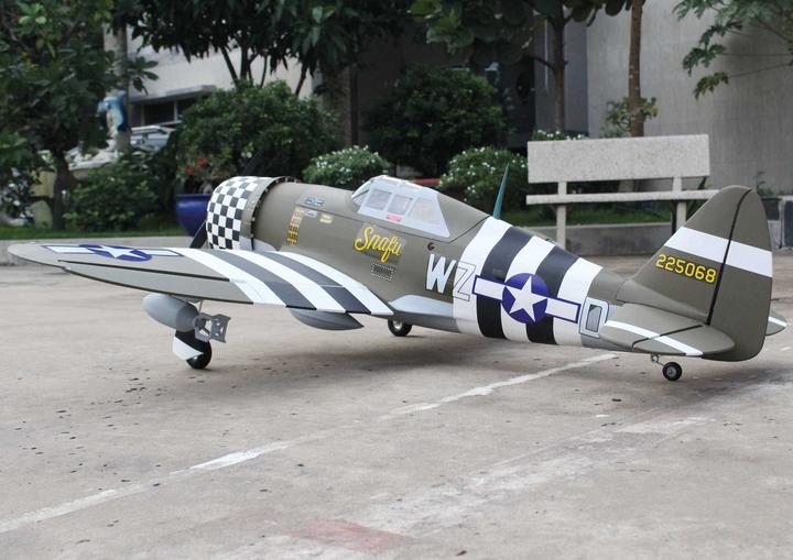 Actual product image Seagull Models SG-Models ) P-47G Thunderbolt "Snafu 63" 20cc with electrical 84° retraction (Warbird)
