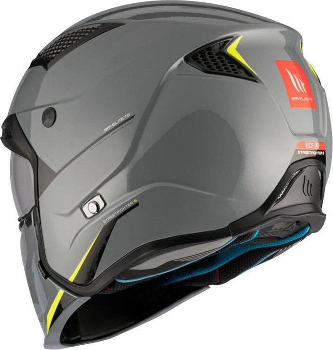 Actual product image MT Helmets single-shield convertible motocross helmet with removable chin strap streetfighter sv uni (ece 22.0 (53 - 54 cm, M)