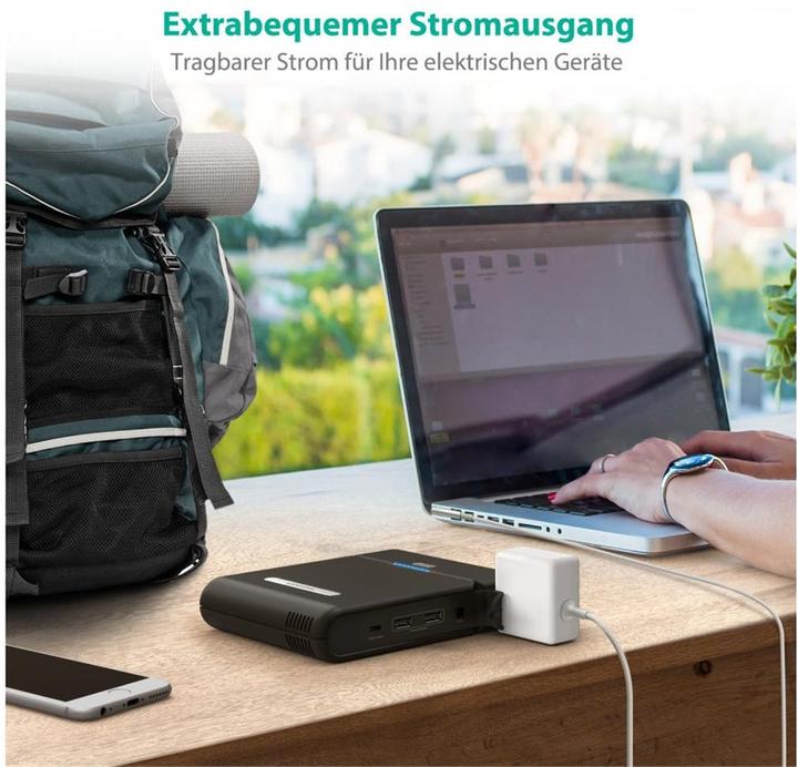 Produktbild RAVPower Powerbank RP-PB055 2020 Edition 27000 mAh (2700 mAh, 100 W, 100 Wh)