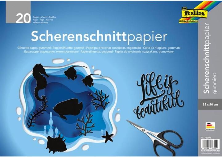 Immagine prodotto Folia Carta Silhouette gommata nera 105 gsm 20 fogli (105 g/m², 1 x)