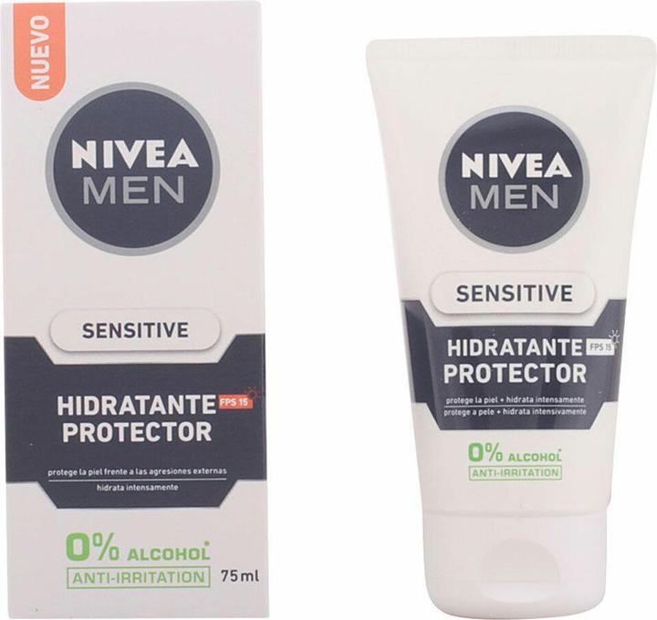 NIVEA MEN SENSITIVE protector hidratante 0% alcohol SPF15 75 ml (75 ml, Tagescreme, SPF 15)