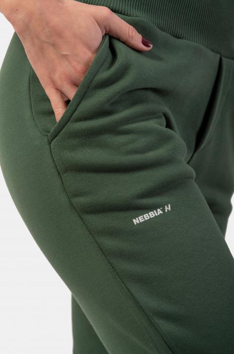 Actual product image Nebbia High-Waist Loose Fit Sweatpants "Feeling Good" 409 dark green (S)