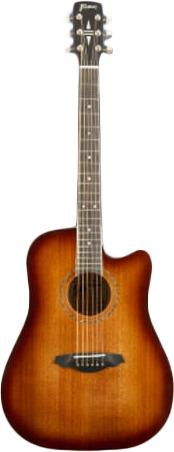 Actual product image Framus FD 14 M Dreadnought with Cutaway & Presys II EQ (Western guitar, Mahogany sides and back (Entandrophragma cylindricum), Tigerstripe Ebony fingerboard, Tigerstripe Ebony bridge, compensated bone bar, Ebony bridge pins, Bone saddle, solid mahogany top (Entandrophragma cylindricum))
