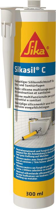 Sika Sikasil-C (0.37 kg, White, 300 ml)