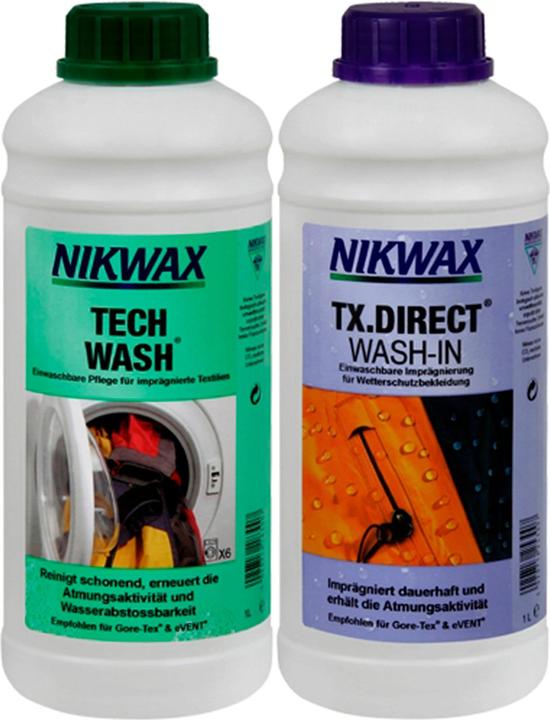 Produktbild Nikwax Set Tech Wash & TX.Direct Wash-In 2 x 1 l (10 Waschgänge, Flüssigwaschmittel)