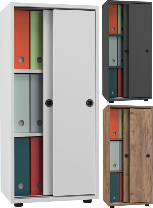 VCM Büroschrank Aktenschrank Ulas 3fach (49 x 38 x 109 cm)