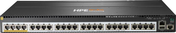 Actual product image HPE E Aruba Switch 1 Slot, PoE, Layer 3, 10 Chassis Backplane Stacking, Static, RI (24 Ports)