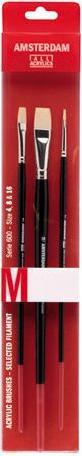 Actual product image Talens Amsterdam acrylic brush set Series 600, M (No. 4-8-16) (16 mm)