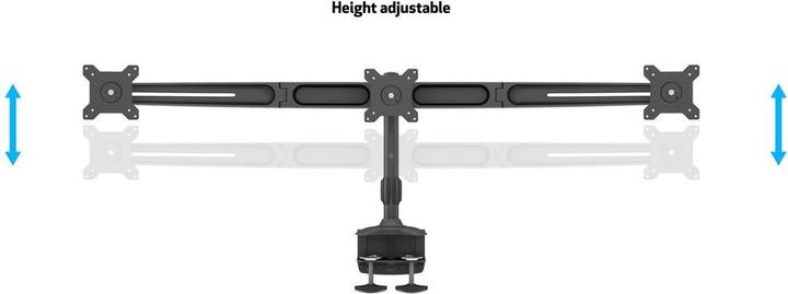 Actual product image Multibrackets Monitor holder 3-fold,up to 24" metal, black (Table, 24")
