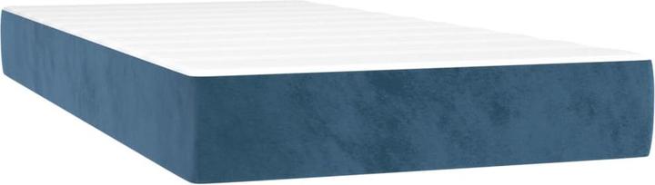 Produktbild VidaXL Boxspringbett mit Matratze Dunkelblau 160x200 cm Velours (160 x 200 cm, Federkern)