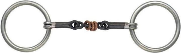 Actual product image Shires Iron (Non Stainless) Roller Snaffle Ring Snaffle