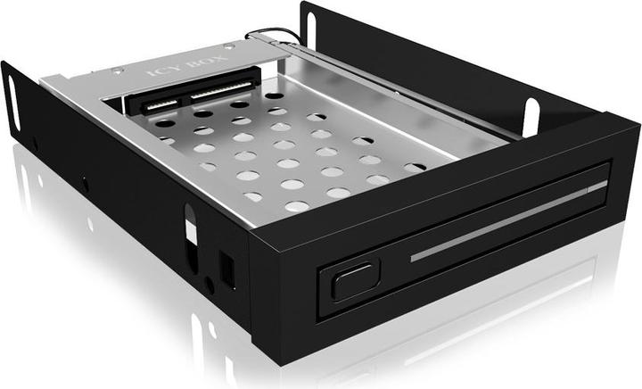 Actual product image Icy Box IB-2216StS SATA removable frame for 6,3cm 2.5Z HDDs SSDs in 3.5Z bay Hot-Easy-Swap Alu plastic black