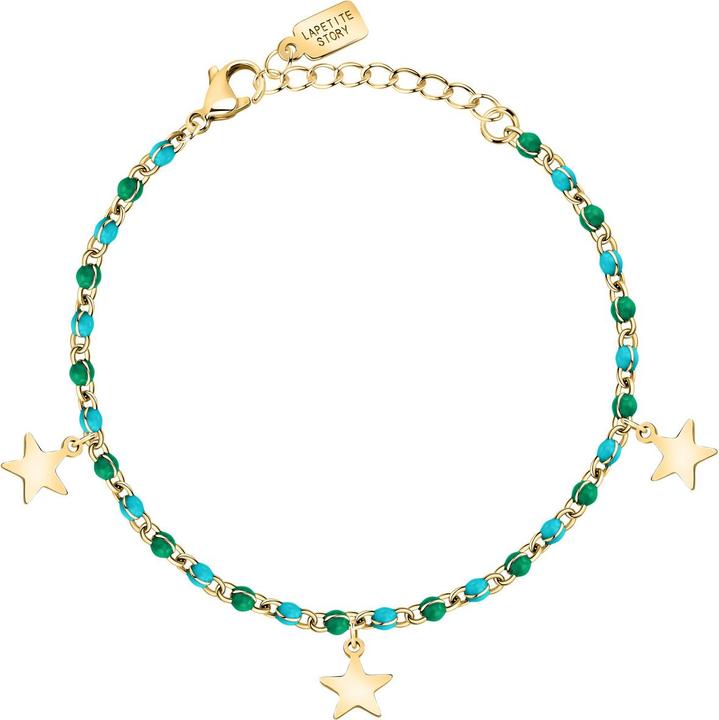 La Petite Story Friendship Stars Armband (19 cm, Edelstahl, Emaille)