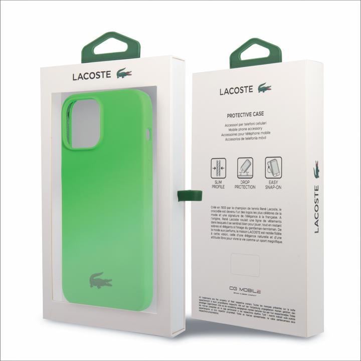 Actual product image Lacoste LCHCP14XSN iPhone 14 Pro Max 6.7" zielony/green hardcase Silicone (Apple iPhone 14 Pro Max)