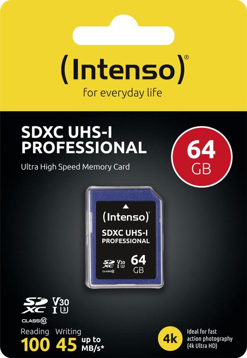 Immagine prodotto Intenso Scheda SDXC (64 GB, SDXC, U1, UHS-I)
