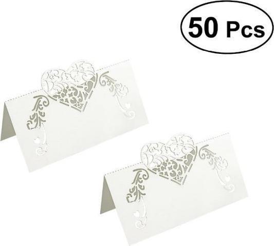 Produktbild MU Style Tischkarten Hochzeit 9x9 cm (50er Set)