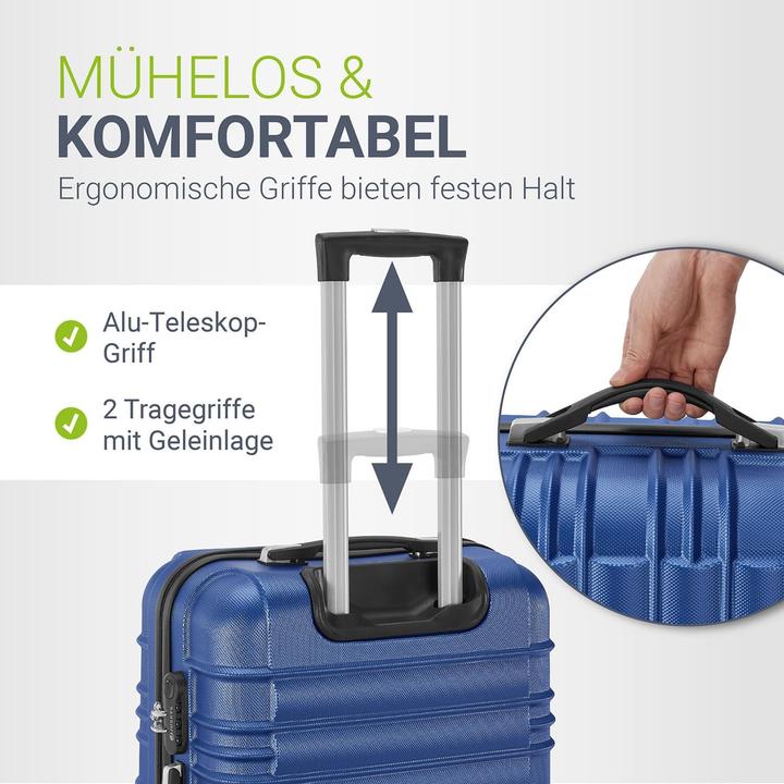 Produktbild Juskys Hartschalen-Kofferset (120 l, M (50 - 90l), L (90 - 115l), XL (ab 115l))