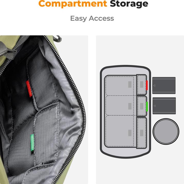 Actual product image K&F Concept Sling Bag 10L Urban Wander 01 (Camera shoulder bag, 10 l)