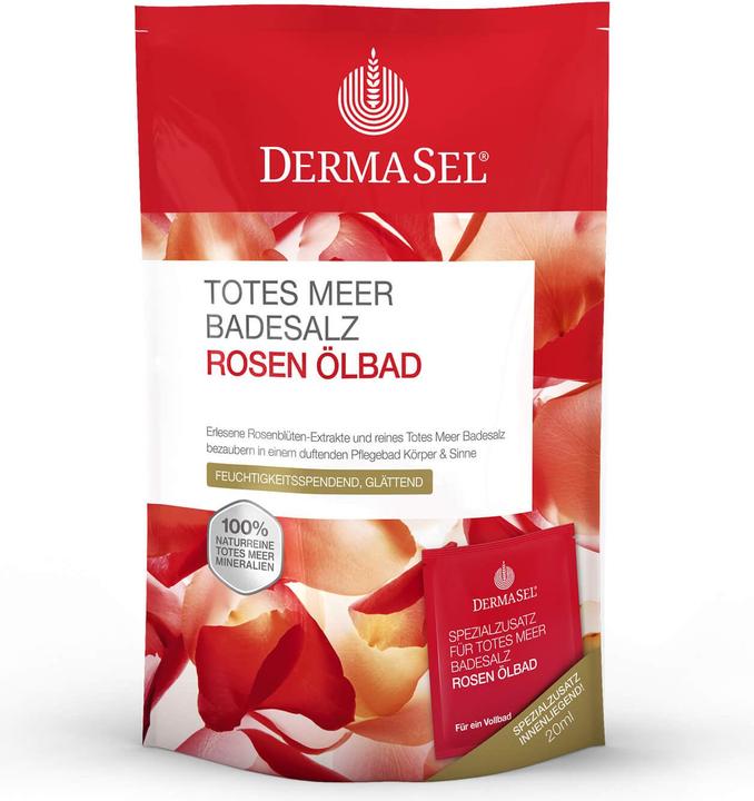 Produktbild DermaSel Spa Badesalz Rosen Ölbad (1353 ml, Badeperlen)