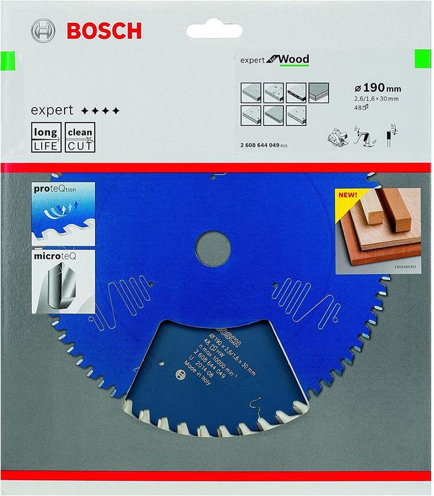 Actual product image Bosch Professional Zubehör Circular saw blade Expert for Wood, 190 x 30 x 2.6 mm, 48