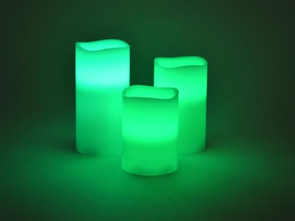 Produktbild Kögler LED Kerze, 3er Set 10.2cm,12.7cm,15.2cm mit Fernbedienung, 26.5x10x17.5cm (3 x)