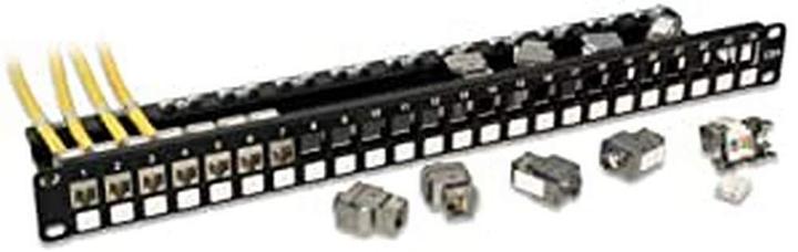 Produktbild Lindy C6A Patch Panel 24p modular with 24 C6A STP keystones