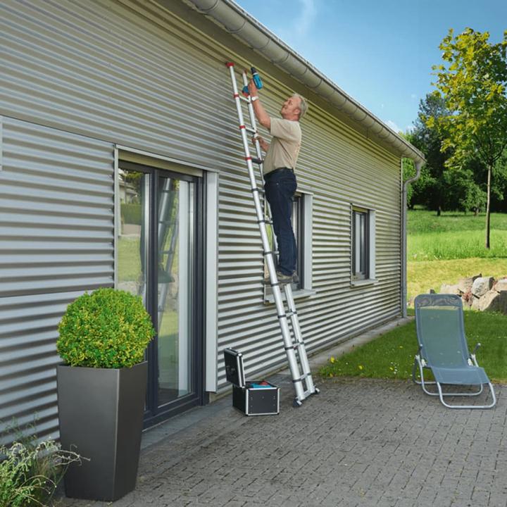Actual product image Hailo FlexLine, aluminium safety telescopic ladder, 11 rungs (Single ladder, 99 cm)