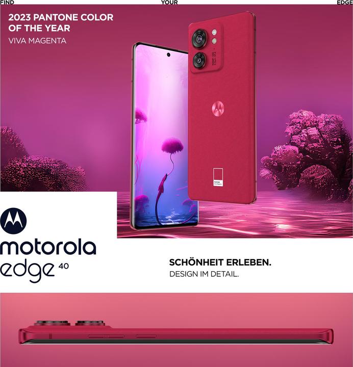 Immagine prodotto Motorola Bordo 40 (256 GB, Viva Magenta, 6.55", Doppia SIM, 50 Mpx, 5G)